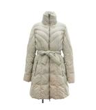 マックスマーラ ウィークエンドライン MAX MARA WEEKEND LINE ダウンコート ハーフ ミディ丈 アウター ベルトリボン 42 アイボリー /SX ■ECG004