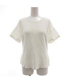 フォクシー FOXEY 半袖Tシャツ カットソー 40 ラウンドネック 短丈 リボン装飾  白 ホワイト /KB ■ECG004
