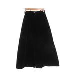 フェンディ FENDI 365 ヴィンテージ ベロア ロングスカート 黒 ブラック /UO ■ECG004