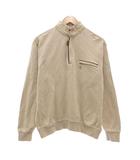 ハッシュパピー Hush Puppies トレーナー プルオーバー L ベージュ 長袖 ハーフジップ スタンドカラー /NL ■ECF004