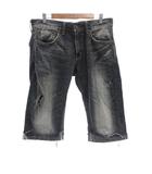 エドウィン EDWIN デニムハーフパンツ 32 グレー ダメージ加工 カットオフ /ML ■ECF004
