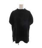 ユナイテッドアローズ UNITED ARROWS 美品 ニット セーター カシミヤ混 黒 ブラック ノースリーブ クルーネック サイドスリット /YF■ECF004