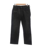 エドウィン EDWIN 503ZZ 革パッチ デニムパンツ ジーンズ W29L33 黒 ブラック 無地 /ML ■ECF004