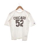 チャンピオン CHAMPION Tシャツ カットソー L 白 ホワイト 半袖 ラウンドネック カレッジ系 ロゴプリント /MX ■ECF004