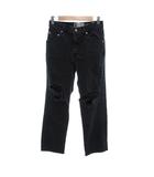リーバイス Levi's 美品 デニムパンツ ジーンズ 黒 ブラック ダメージ加工 無地 /IL ■ECF004