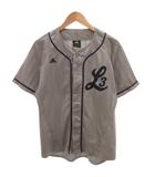アディダス adidas ベースボールシャツ ゲームシャツ Tシャツ M グレー /MX