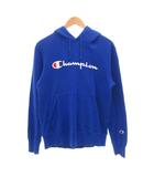 チャンピオン CHAMPION パーカー プルオーバー M 青 ブルー 長袖 フード付き ロゴプリント /NL ■ECF004
