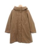 ユニクロ UNIQLO ダウンコート フェザー混 XXL 茶 ブラウン 無地 長袖 フード付き ECF004 /KR ■ECF004