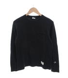 チャンピオン CHAMPION Tシャツ ロンT S 黒 ブラック クルーネック 長袖 胸ポケット /TL ■ECF004