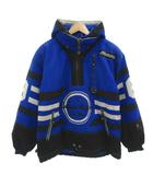 ミズノ MIZUNO 美品 スキージャケット L 青 ブルー フード付き ハーフジップ 長袖 /MX ■ECF005