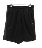 チャンピオン CHAMPION ショートパンツ S 黒 ブラック ウエストゴム サイドライン ECF005 /ML ■ECF005