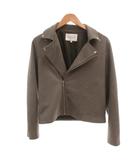 ユナイテッドアローズ A DAY IN THE LIFE UNITED ARROWS 美品 ライダースジャケット M グレー 斜めジップ フェイクスエード /NL ■ECG005