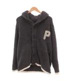 ジェラートピケ gelato pique ルームウェア カーディガン S～M グレー 長袖 フード付き Pワッペン /NL ■ECG005