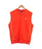 アディダス adidas Tシャツ カットソー L オレンジ Vネック ノースリーブ /NL ■ECF005