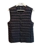 ユニクロ UNIQLO ベスト ウルトラライトダウン コンパクトベスト インナーダウン Vネック ボタン S 黒 ブラック /MZ ■ECF005