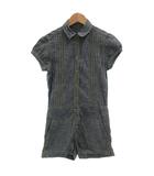 ポロジーンズ ラルフローレン POLO JEANS 美品 オールインワン 半袖 ボタン M 青 ブルー ショート丈 /NL ■ECE006