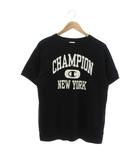 チャンピオン CHAMPION スウェット トレーナー M 黒 ブラック ロゴプリント 半袖 /NU ■ECF006