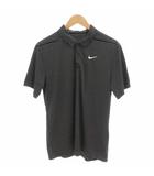 ナイキ NIKE 美品 ポロシャツ M 黒 ブラック ボーダー柄 半袖 /NL ■ECF006