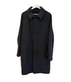 ユニクロ UNIQLO コート グレンチェック ボタン ラグラン シングル ステンカラーコート  ダークグレー /EH■ECG006