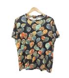 Tシャツ カットソー L ブラック イエロー マルチカラー バルーン柄 クルーネック 半袖 /SD ■ECG006