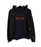 チャンピオン CHAMPION トレーナー REVERSE WEAVE リバースウィーブ ALIVE TOKYO プリント スウェットパーカー プルオーバー LARGE 黒 ブラック /EH■ECF006