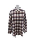 クロコダイル CROCODILE チェックシャツ ネルシャツ M ベージュ マルチカラー タータンチェック レギュラーカラー 長袖 /TL ■ECF006