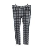 ニューバランス NEW BALANCE golf ゴルフ チェックパンツ 5 黒 ブラック 白 ホワイト チェック柄 テーパード フルレングス /TL ■ECF006