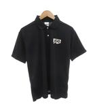 ミズノ MIZUNO 美品 ポロシャツ L 黒 ブラック 半袖 ロゴプリント 無地 /TL ■ECF006