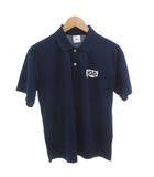 ミズノ MIZUNO ポロシャツ L 紺 ネイビー ロゴプリント 半袖 無地 /TL ■ECF006