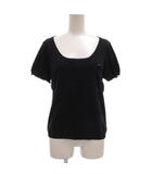 ポールスミス ブラック Paul Smith BLACK タグ付き Tシャツ カットソー ニット XL ダークネイビー 無地 ラウンドネック 半袖 /ML ■ECF007