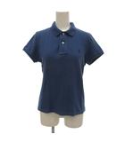 ラルフローレン RALPH LAUREN 美品 THE SKINNY POLO ポロシャツ 鹿の子 半袖 L ポロカラー ポニー刺繍 青 ブルー /KB ■ECG007