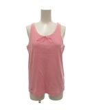 ラルフローレン RALPH LAUREN 美品 ヴィンテージ 90s ノースリーブ タンクトップ カットソー L リボン ピンク /KB ■ECG007