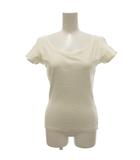 Tシャツ カットソー ショートスリーブ ラウンドネック 白 ホワイト /KB ■ECG007
