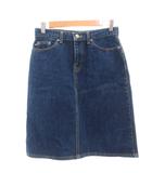 ポロジーンズ ラルフローレン POLO JEANS デニムタイトスカート ひざ丈 2 青 ブルー ジップフライ /IB ■ECG007