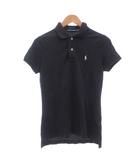 ラルフローレン RALPH LAUREN THE SKINNY POLO ポロシャツ M 紺 ネイビー 鹿の子 半袖 ロゴ刺繍 /IB ■ECG007
