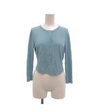 フォクシー FOXEY 36823 Cardigan Upper Standard カーディガン 長袖 クロップド丈 38 水色 ライトブルー 36823-KSJFN20D-3 /NU ■ECG007