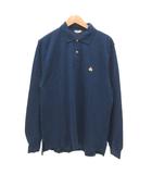ブルックスブラザーズ BROOKS BROTHERS GOLDEN FLEECE ポロシャツ 長袖 ロゴ刺繍 L 青 ブルー /JS ■ECG007
