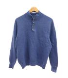 ブルックスブラザーズ BROOKS BROTHERS ニット ポロシャツ 長袖 ウール L 青 ブルー /JS ■ECG007