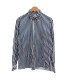 ブルックスブラザーズ BROOKS BROTHERS EST.1818 シャツ 長袖 ストライプ M 青 ブルー 白 ホワイト /JS ■ECG007