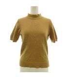 タルボット TALBOTS 薄手ニット セーター 半袖 ハイネック ショート丈 S 茶 ブラウン /OB