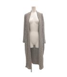 ジャックローズ Jackrose ラブメゾン Luv maison 美品 ロングカーディガン 44 グレー ショールカラー オープンフロント 長袖 /NX ■ECF007