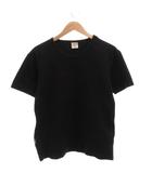 アヴィレックス AVIREX 美品 リブTシャツ L 黒 ブラック 無地 クルーネック 半袖 /NX ■ECF007