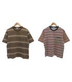 ユニクロ UNIQLO JWANDERSONコラボ 美品 ボーダーTシャツ 2点セット おまとめ S 茶 ブラウン 紺 ネイビー /JI ■ECF007