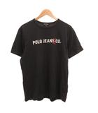 ポロジーンズ ラルフローレン POLO JEANS Tシャツ 半袖 プリント ロゴ M 黒 ブラック /JS ■ECG008