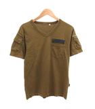 アヴィレックス AVIREX Tシャツ 半袖 ミリタリー ロゴ M カーキ 緑 グリーン /JS ■ECG008