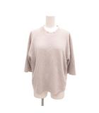 セオリーリュクス theory luxe 美品 ニット 38 シルバーカラー ラウンドネック 七分袖 無地 /IL ■GY80