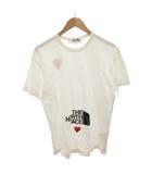 プレイコムデギャルソン PLAY COMME des GARCONS ✕ THE NORTH FACE Tシャツ 半袖 XL 白 ホワイト ロゴ刺繍 プリント AE-T202 /TL ■GY80