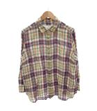 23区 オンワード樫山 × LIBECO チェックシャツ 麻 リネン 48 マルチカラー 長袖 /TL ■GY06