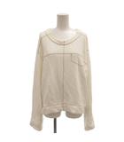エムエムシックス メゾンマルジェラ MM6 Maison Margiela White Contrast Stitch Sweatshirt スウェット トレーナー トップス クルーネック 長袖 S 白 ホワイト 黒 ブラック S35GU0076 S25364 /TQ ■GY06