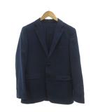 スーツセレクト SUIT SELECT テーラードジャケット A4 紺 ネイビー 千鳥格子柄 2つボタン ウール /SC ■ECF008